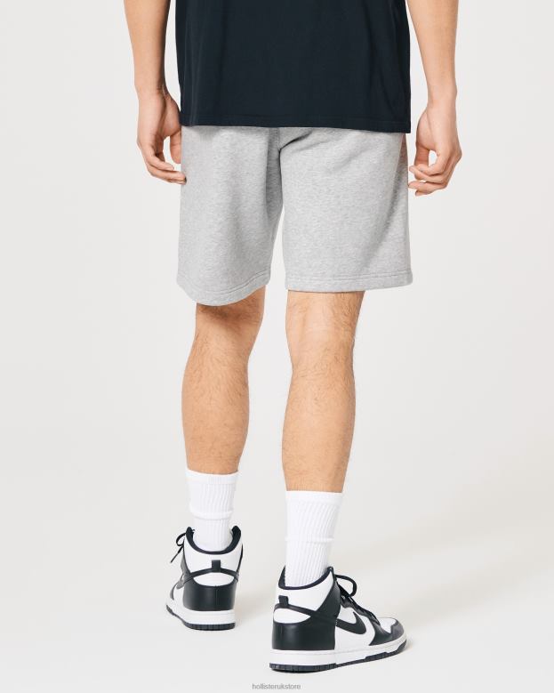 Bottoms Hollister Men Fleece Logo Shorts 9\\ 488201287 Heather Grey